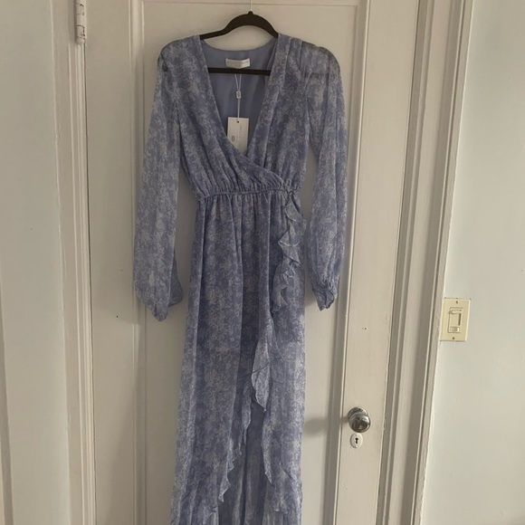 Caroline Constas NWT XS Liv Maxi Dress Blue $995 - Picture 4 of 5